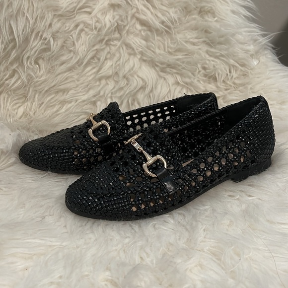 ALFANI Womens Black Woven Gayyle Round Toe Slip On Loafers - Picture 5 of 6